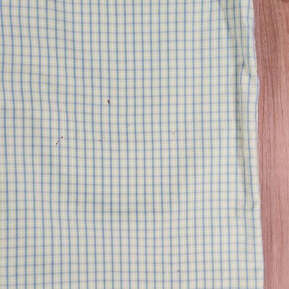🧡U.S. Polo Assn Seafoam & Blue Plaid Short Sleeve Buttoned Shirt Medium - Picture 9 of 9
